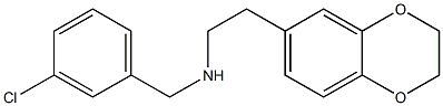 [(3-chlorophenyl)methyl][2-(2,3-dihydro-1,4-benzodioxin-6-yl)ethyl]amine Structure