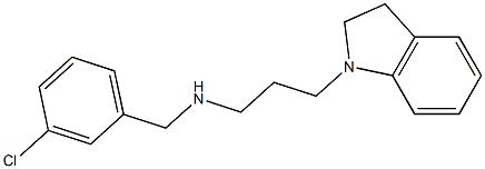 [(3-chlorophenyl)methyl][3-(2,3-dihydro-1H-indol-1-yl)propyl]amine Structure