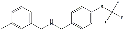 [(3-methylphenyl)methyl]({4-[(trifluoromethyl)sulfanyl]phenyl}methyl)amine Structure