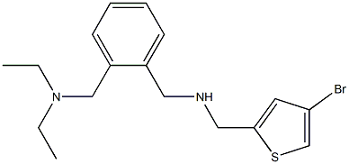 [(4-bromothiophen-2-yl)methyl]({2-[(diethylamino)methyl]phenyl}methyl)amine Structure