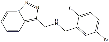 [(5-bromo-2-fluorophenyl)methyl]({[1,2,4]triazolo[3,4-a]pyridin-3-ylmethyl})amine 구조식 이미지