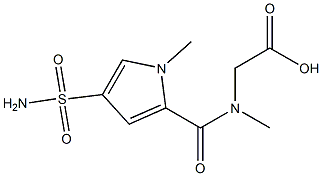 [{[4-(aminosulfonyl)-1-methyl-1H-pyrrol-2-yl]carbonyl}(methyl)amino]acetic acid Structure