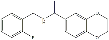 [1-(2,3-dihydro-1,4-benzodioxin-6-yl)ethyl][(2-fluorophenyl)methyl]amine 구조식 이미지