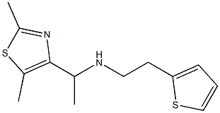 [1-(2,5-dimethyl-1,3-thiazol-4-yl)ethyl][2-(thiophen-2-yl)ethyl]amine 구조식 이미지