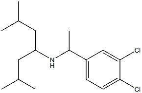 [1-(3,4-dichlorophenyl)ethyl](2,6-dimethylheptan-4-yl)amine 구조식 이미지
