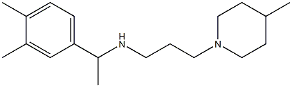[1-(3,4-dimethylphenyl)ethyl][3-(4-methylpiperidin-1-yl)propyl]amine Structure