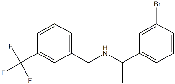 [1-(3-bromophenyl)ethyl]({[3-(trifluoromethyl)phenyl]methyl})amine Structure