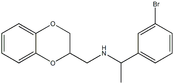 [1-(3-bromophenyl)ethyl](2,3-dihydro-1,4-benzodioxin-2-ylmethyl)amine Structure