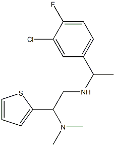 [1-(3-chloro-4-fluorophenyl)ethyl][2-(dimethylamino)-2-(thiophen-2-yl)ethyl]amine 구조식 이미지