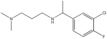 [1-(3-chloro-4-fluorophenyl)ethyl][3-(dimethylamino)propyl]amine 구조식 이미지