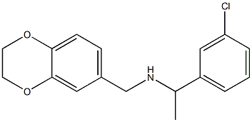 [1-(3-chlorophenyl)ethyl](2,3-dihydro-1,4-benzodioxin-6-ylmethyl)amine 구조식 이미지