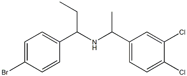 [1-(4-bromophenyl)propyl][1-(3,4-dichlorophenyl)ethyl]amine Structure