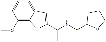 [1-(7-methoxy-1-benzofuran-2-yl)ethyl](oxolan-2-ylmethyl)amine 구조식 이미지