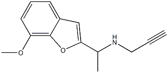 [1-(7-methoxy-1-benzofuran-2-yl)ethyl](prop-2-yn-1-yl)amine Structure