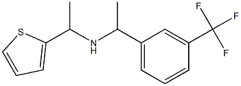 [1-(thiophen-2-yl)ethyl]({1-[3-(trifluoromethyl)phenyl]ethyl})amine Structure