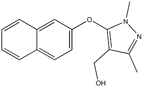 [1,3-dimethyl-5-(naphthalen-2-yloxy)-1H-pyrazol-4-yl]methanol Structure