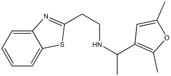 [2-(1,3-benzothiazol-2-yl)ethyl][1-(2,5-dimethylfuran-3-yl)ethyl]amine 구조식 이미지