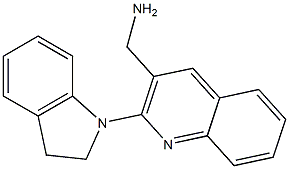 [2-(2,3-dihydro-1H-indol-1-yl)quinolin-3-yl]methanamine Structure