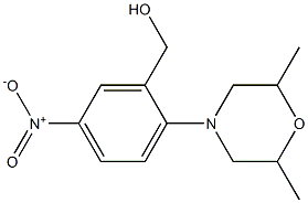 [2-(2,6-dimethylmorpholin-4-yl)-5-nitrophenyl]methanol Structure