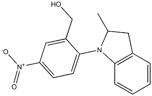 [2-(2-methyl-2,3-dihydro-1H-indol-1-yl)-5-nitrophenyl]methanol 구조식 이미지