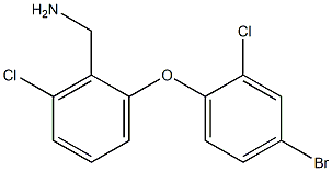 [2-(4-bromo-2-chlorophenoxy)-6-chlorophenyl]methanamine 구조식 이미지