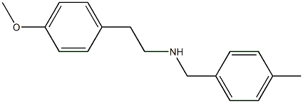 [2-(4-methoxyphenyl)ethyl][(4-methylphenyl)methyl]amine Structure