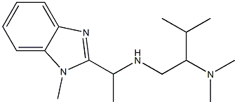 [2-(dimethylamino)-3-methylbutyl][1-(1-methyl-1H-1,3-benzodiazol-2-yl)ethyl]amine Structure