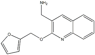 [2-(furan-2-ylmethoxy)quinolin-3-yl]methanamine Structure