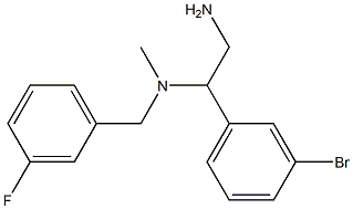 [2-amino-1-(3-bromophenyl)ethyl][(3-fluorophenyl)methyl]methylamine 구조식 이미지