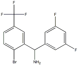 [2-bromo-5-(trifluoromethyl)phenyl](3,5-difluorophenyl)methanamine Structure