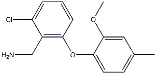 [2-chloro-6-(2-methoxy-4-methylphenoxy)phenyl]methanamine Structure