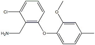 [2-chloro-6-(2-methoxy-4-methylphenoxy)phenyl]methanamine 구조식 이미지