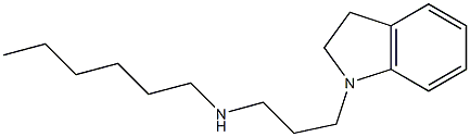 [3-(2,3-dihydro-1H-indol-1-yl)propyl](hexyl)amine 구조식 이미지