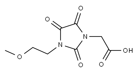 [3-(2-methoxyethyl)-2,4,5-trioxoimidazolidin-1-yl]acetic acid Structure