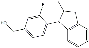 [3-fluoro-4-(2-methyl-2,3-dihydro-1H-indol-1-yl)phenyl]methanol 구조식 이미지