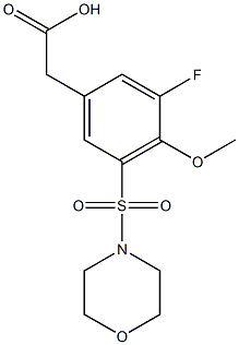 [3-fluoro-4-methoxy-5-(morpholin-4-ylsulfonyl)phenyl]acetic acid 구조식 이미지