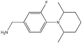 [4-(2,6-dimethylpiperidin-1-yl)-3-fluorophenyl]methanamine 구조식 이미지