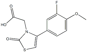 [4-(3-fluoro-4-methoxyphenyl)-2-oxo-1,3-thiazol-3(2H)-yl]acetic acid 구조식 이미지