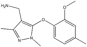 [5-(2-methoxy-4-methylphenoxy)-1,3-dimethyl-1H-pyrazol-4-yl]methanamine 구조식 이미지