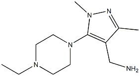 [5-(4-ethylpiperazin-1-yl)-1,3-dimethyl-1H-pyrazol-4-yl]methanamine 구조식 이미지