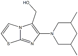 [6-(3,5-dimethylpiperidin-1-yl)imidazo[2,1-b][1,3]thiazol-5-yl]methanol 구조식 이미지