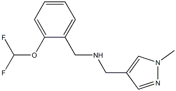 {[2-(difluoromethoxy)phenyl]methyl}[(1-methyl-1H-pyrazol-4-yl)methyl]amine Structure