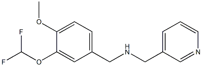 {[3-(difluoromethoxy)-4-methoxyphenyl]methyl}(pyridin-3-ylmethyl)amine Structure