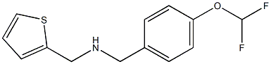 {[4-(difluoromethoxy)phenyl]methyl}(thiophen-2-ylmethyl)amine Structure