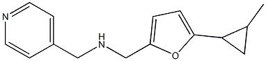 {[5-(2-methylcyclopropyl)furan-2-yl]methyl}(pyridin-4-ylmethyl)amine Structure