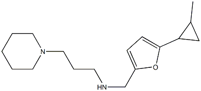 {[5-(2-methylcyclopropyl)furan-2-yl]methyl}[3-(piperidin-1-yl)propyl]amine Structure