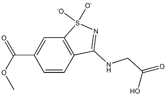 {[6-(methoxycarbonyl)-1,1-dioxido-1,2-benzisothiazol-3-yl]amino}acetic acid Structure