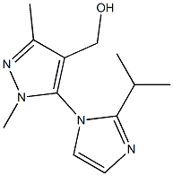 {1,3-dimethyl-5-[2-(propan-2-yl)-1H-imidazol-1-yl]-1H-pyrazol-4-yl}methanol 구조식 이미지
