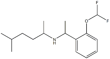 {1-[2-(difluoromethoxy)phenyl]ethyl}(5-methylhexan-2-yl)amine Structure