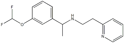 {1-[3-(difluoromethoxy)phenyl]ethyl}[2-(pyridin-2-yl)ethyl]amine 구조식 이미지